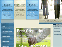 Tablet Screenshot of highdesertfuneral.com